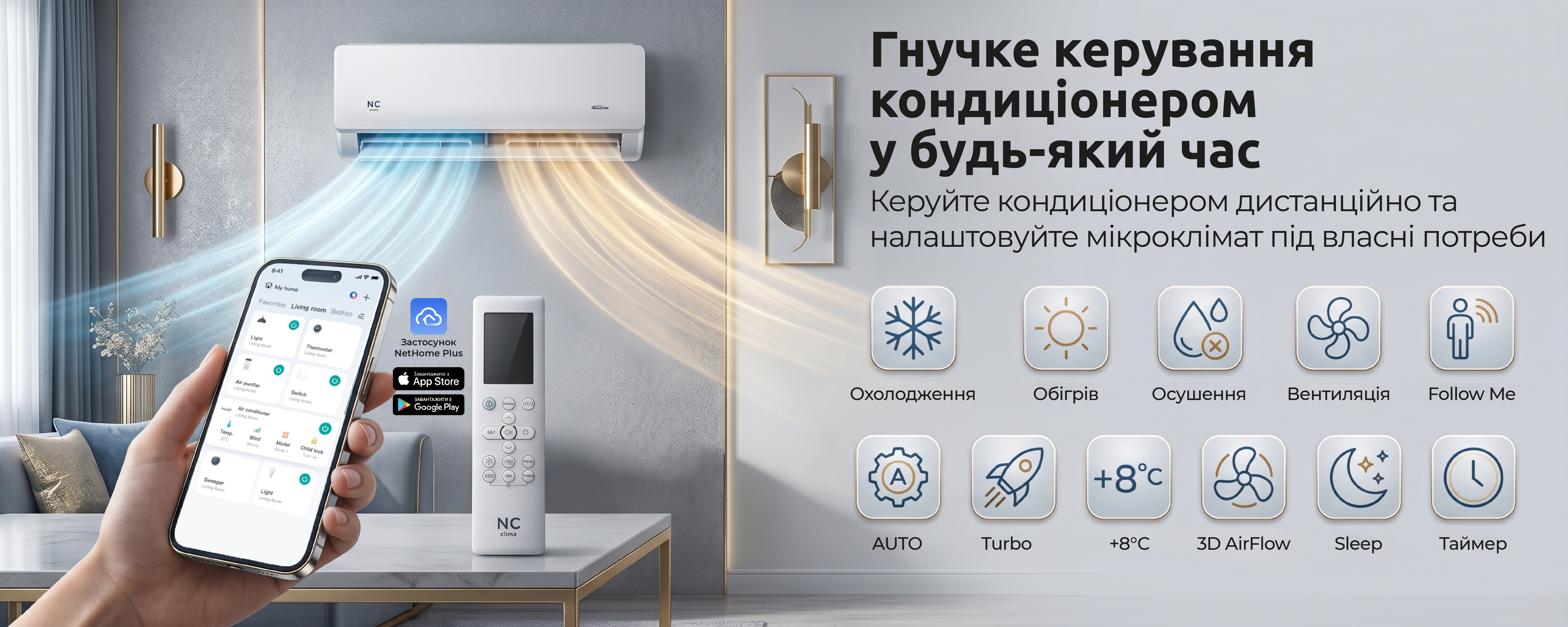 Wi-Fi Ready в Nc-clima Skycold NS/NU-12EHBIw1
